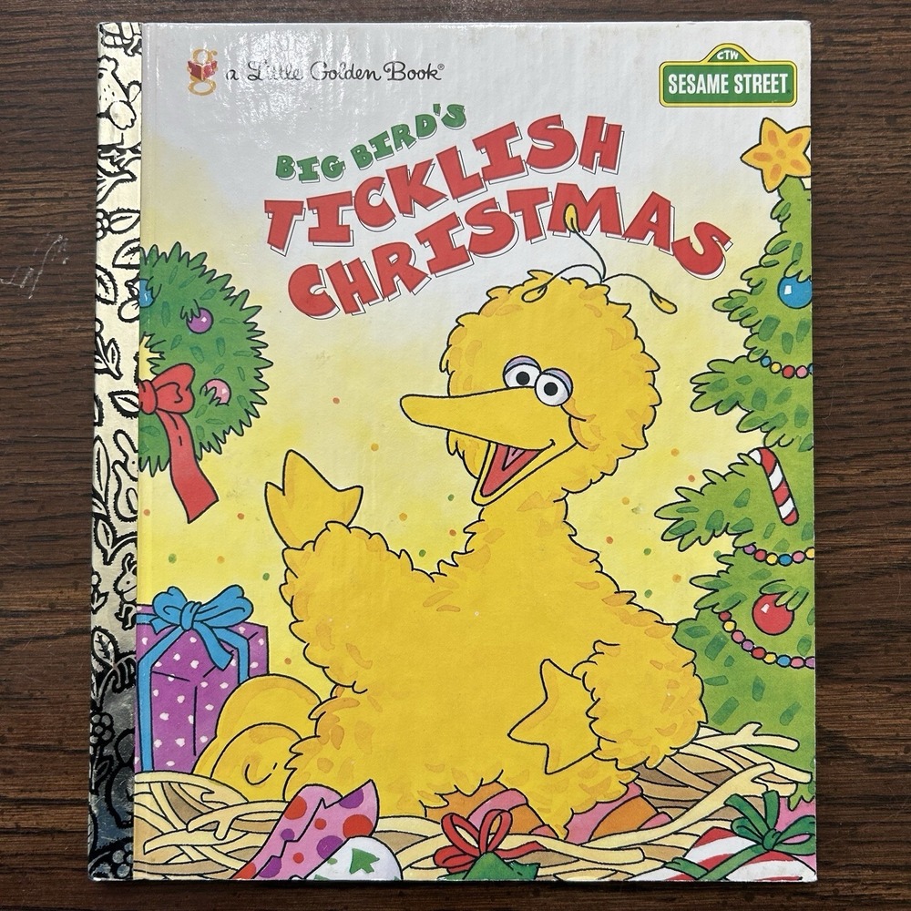 LITTLE GOLDEN BOOK Big Birds‎ Ticklish Christmas FIRST EDITION 1997 Vintage NICE
